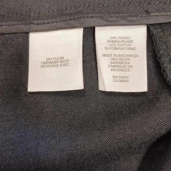 Evan  Picone Petite Black Ramie Trousers Size 12P - Picture 6 of 8